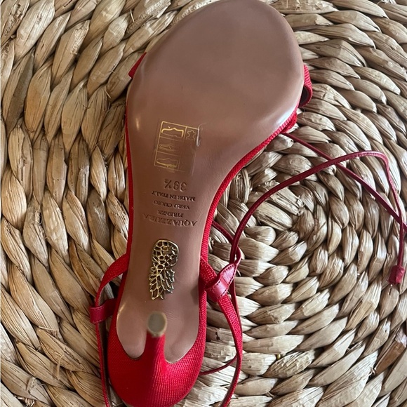 Rene Caovilla Red Pom-Pom Heels - Picture 5 of 5